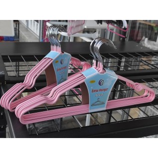 Плечики силиконовые (дл.40см. шир.3,5мм) розовый цвет